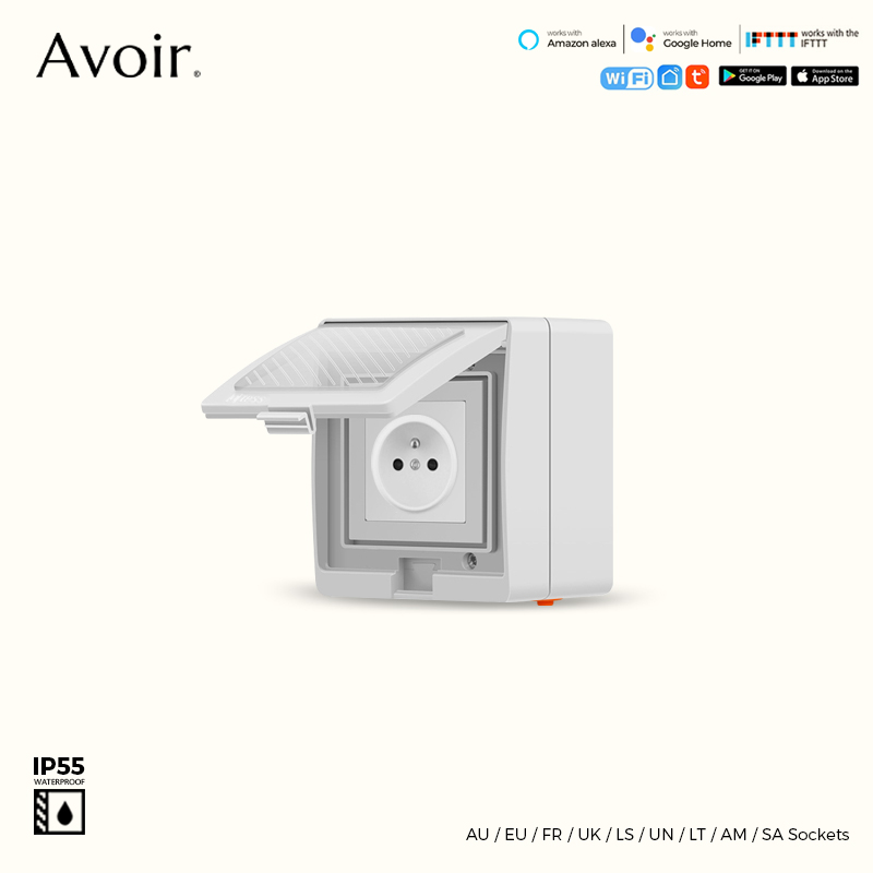Outdoor Power Outlet With Remote Control - Avoir Tuya 타이머가있는 스마트 방수 Wifi