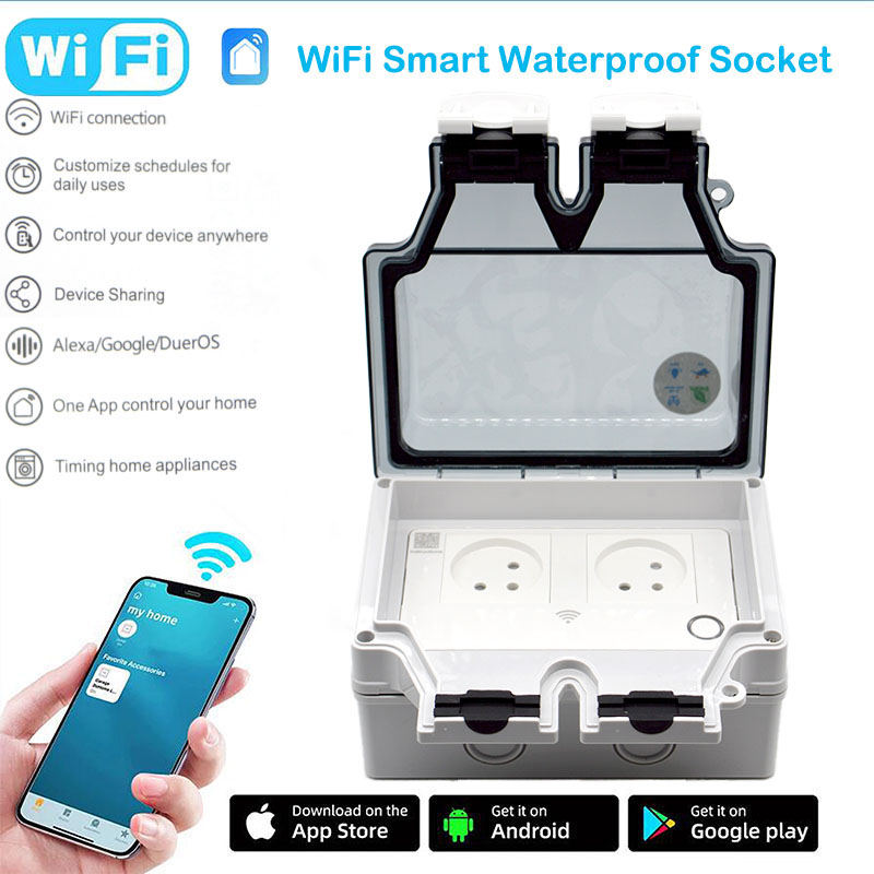 Outdoor Power Outlet With Remote Control - 16A 스마트 소켓 IP66 방수 플러그