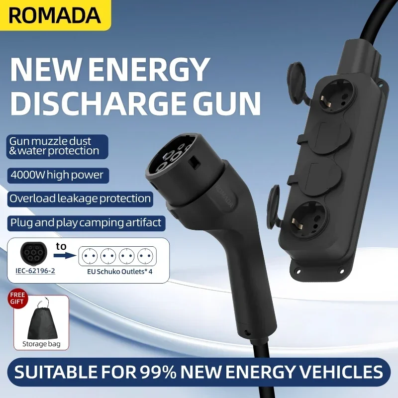 휴대용 16A 4KW 전기차 EV 충전기 V2L 케이블 - Outdoor Power Port 리뷰 및 가격