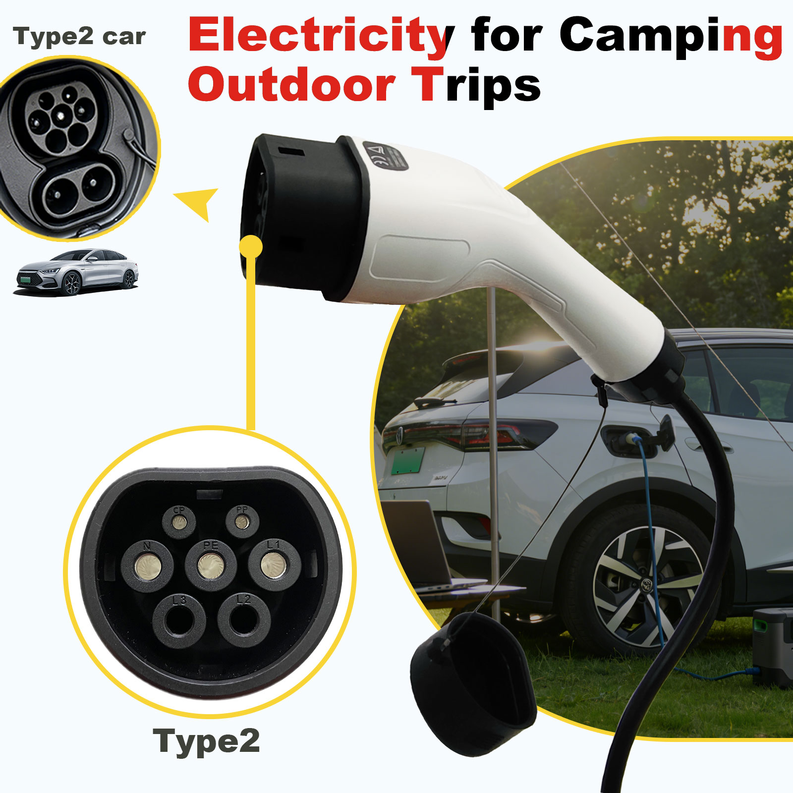 타입2 V2L 방전 어댑터 16A 브라질 소켓 EV - - Outdoor Power Port 리뷰 및 가격