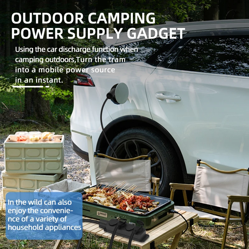 휴대용 16A 4KW V2L 케이블 전기차 측면 충전  - Outdoor Power Port 리뷰 및 가격