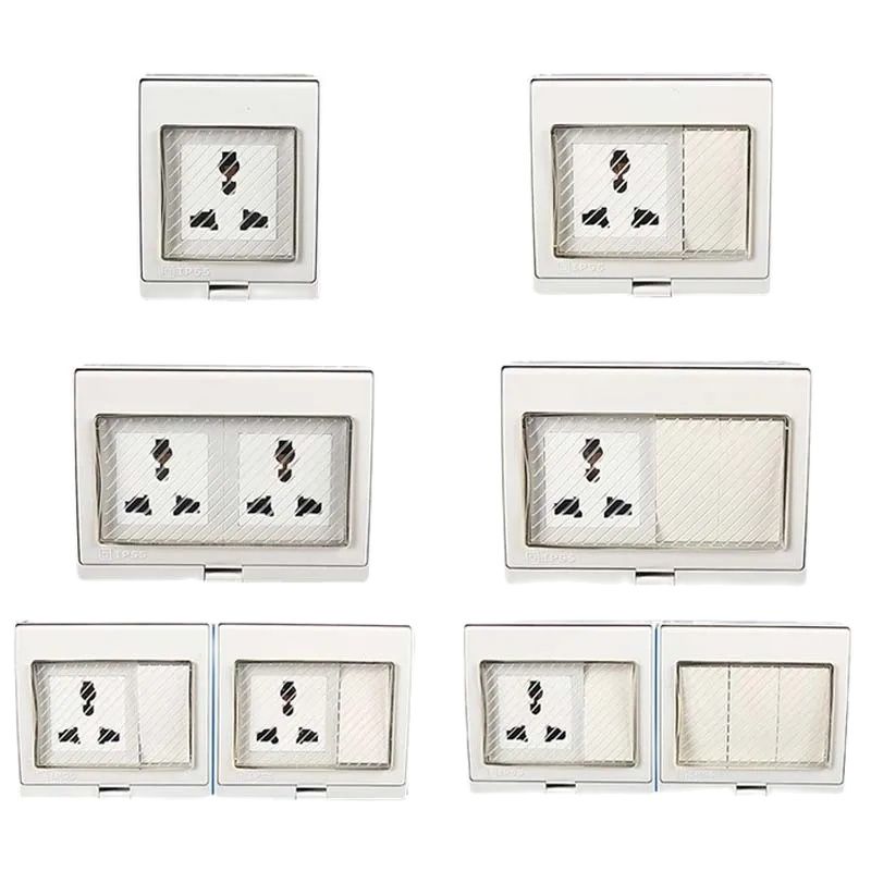 1PCS 화이트 AU 영국 EU 미국 범용 방수 벽면  - Outdoor Kitchen Power Outlet 리뷰 및 가격