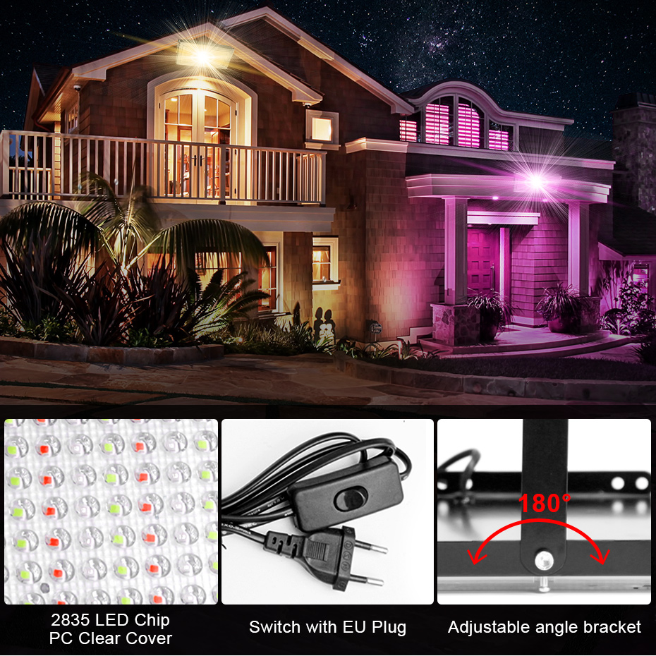 IP65 방수 RGB LED 투광등 50W/100W/3 - Outdoor Power Outlet With Remote Control 리뷰 및 가격