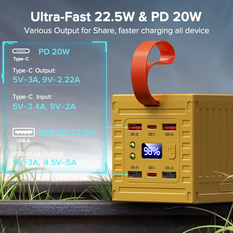 QOOVI 60000mAh 보조베터리 22.5W PD  - Outdoor Usb Power Outlet 리뷰 및 가격