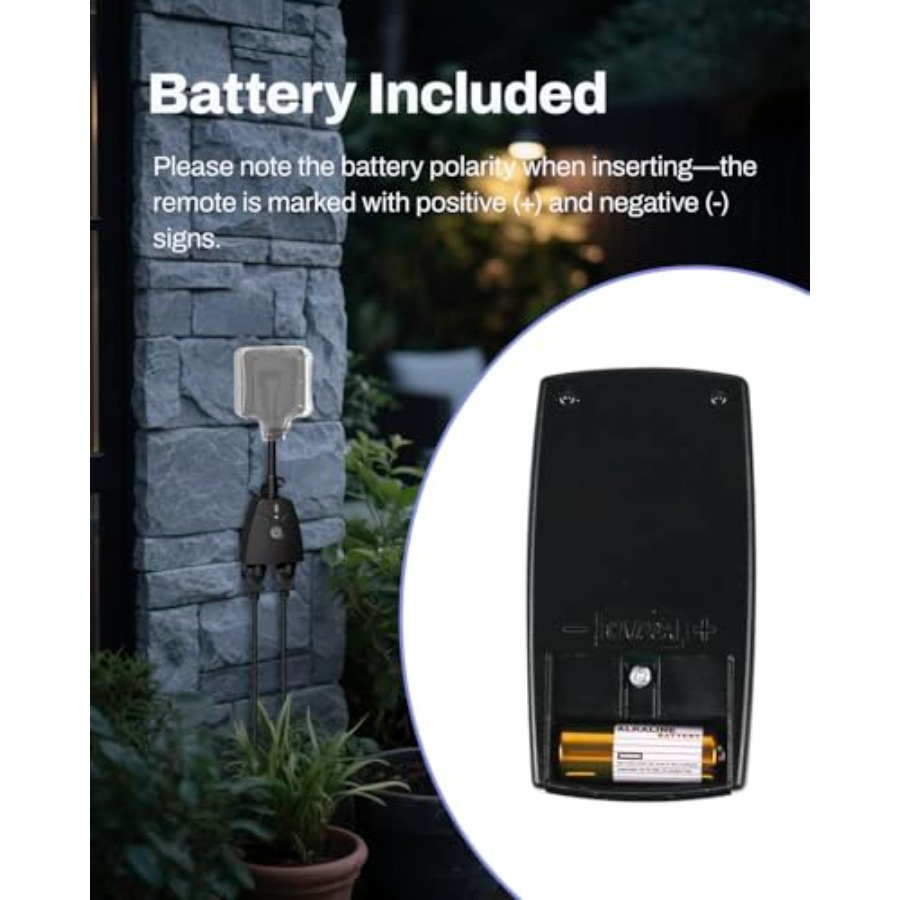 실외용 무선 원격 제어 콘센트 플러그, 비바람에 견디는 - Outdoor Power Outlet With Remote Control 리뷰 및 가격